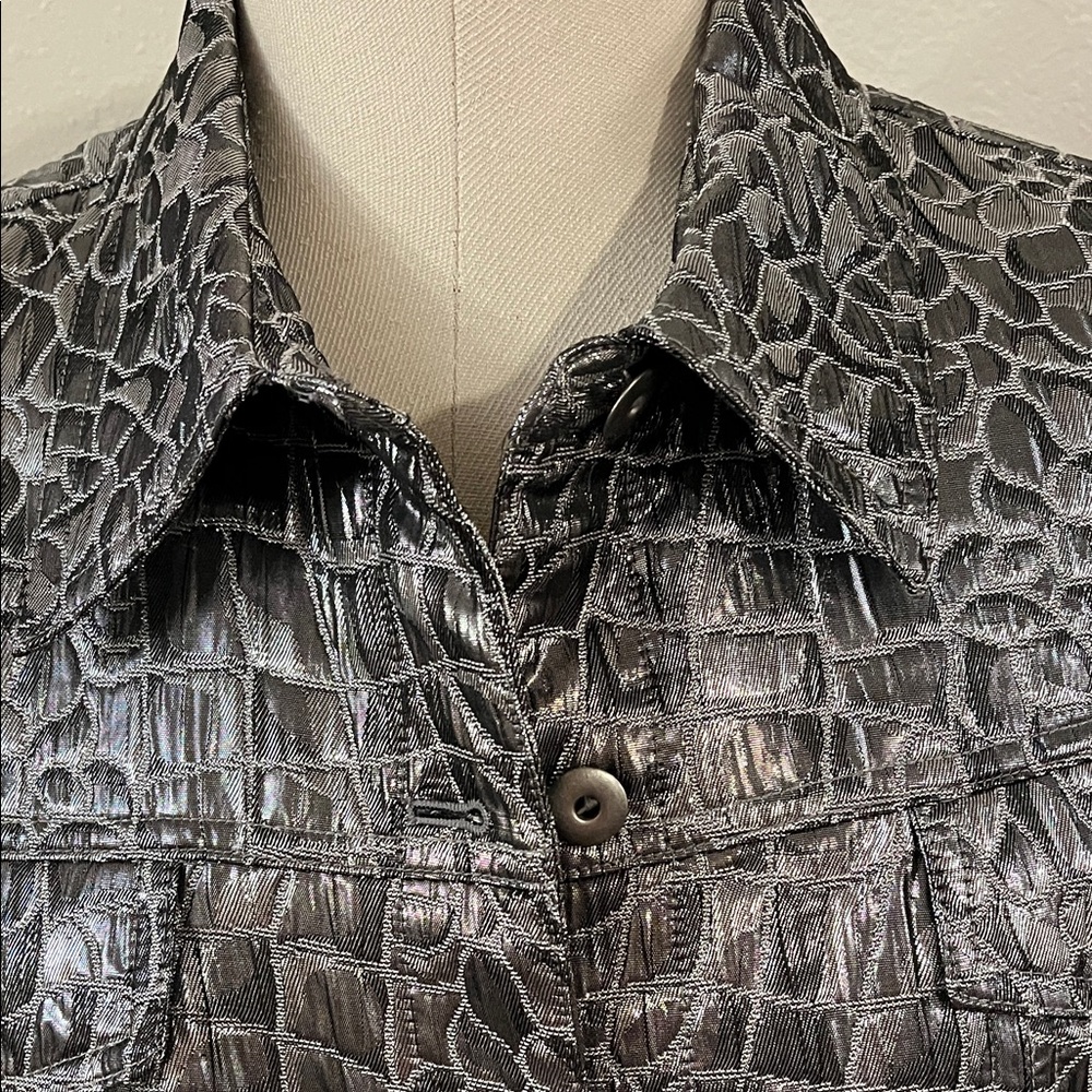 Ruby Rd. Metallic Crocodile Jacket - image 4